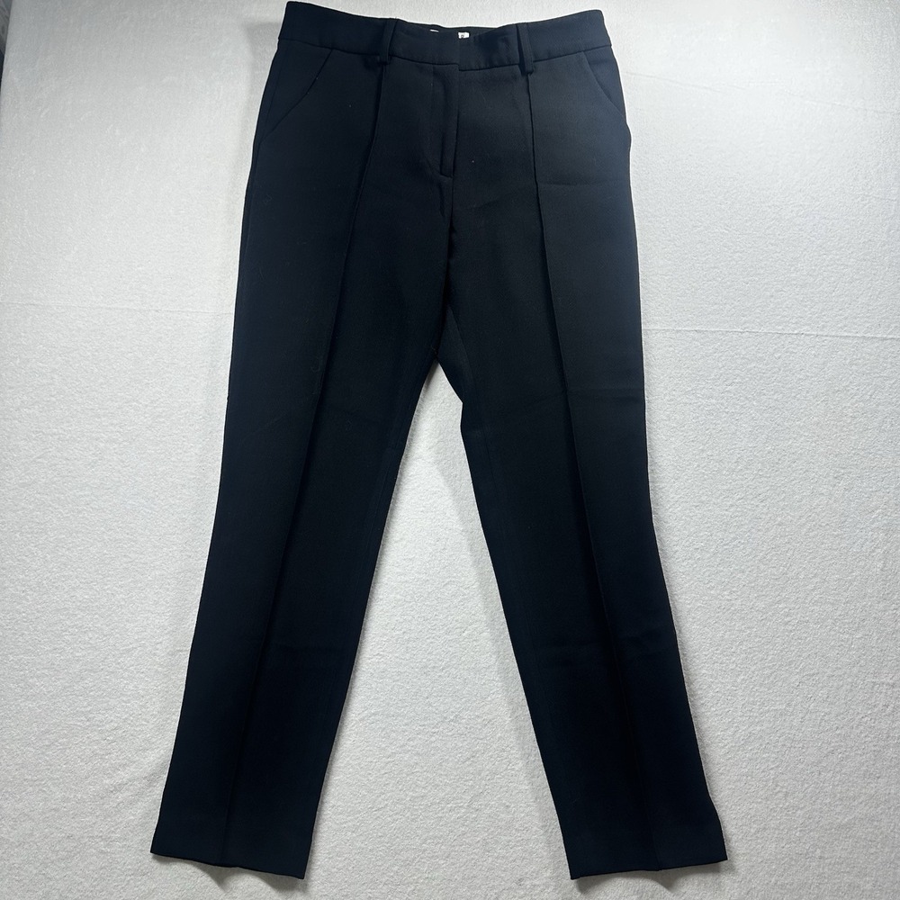 Veronica Beard Lago Pintucked Cropped Women's Size 6 Black Tailored Pants